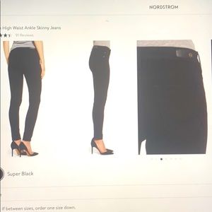 AG Farrah high waist Ankle Skinny Black Jean